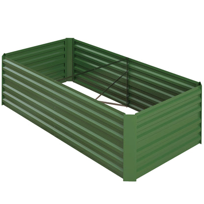 Steel Raised Garden Bed, Planting Bed Cold Frame Planter Box Stackable, Plant Box Planter Tub 180x90x60cm for Garden Balcony Terrace, Vegetable Bed for Flowers, Plants, Fruit