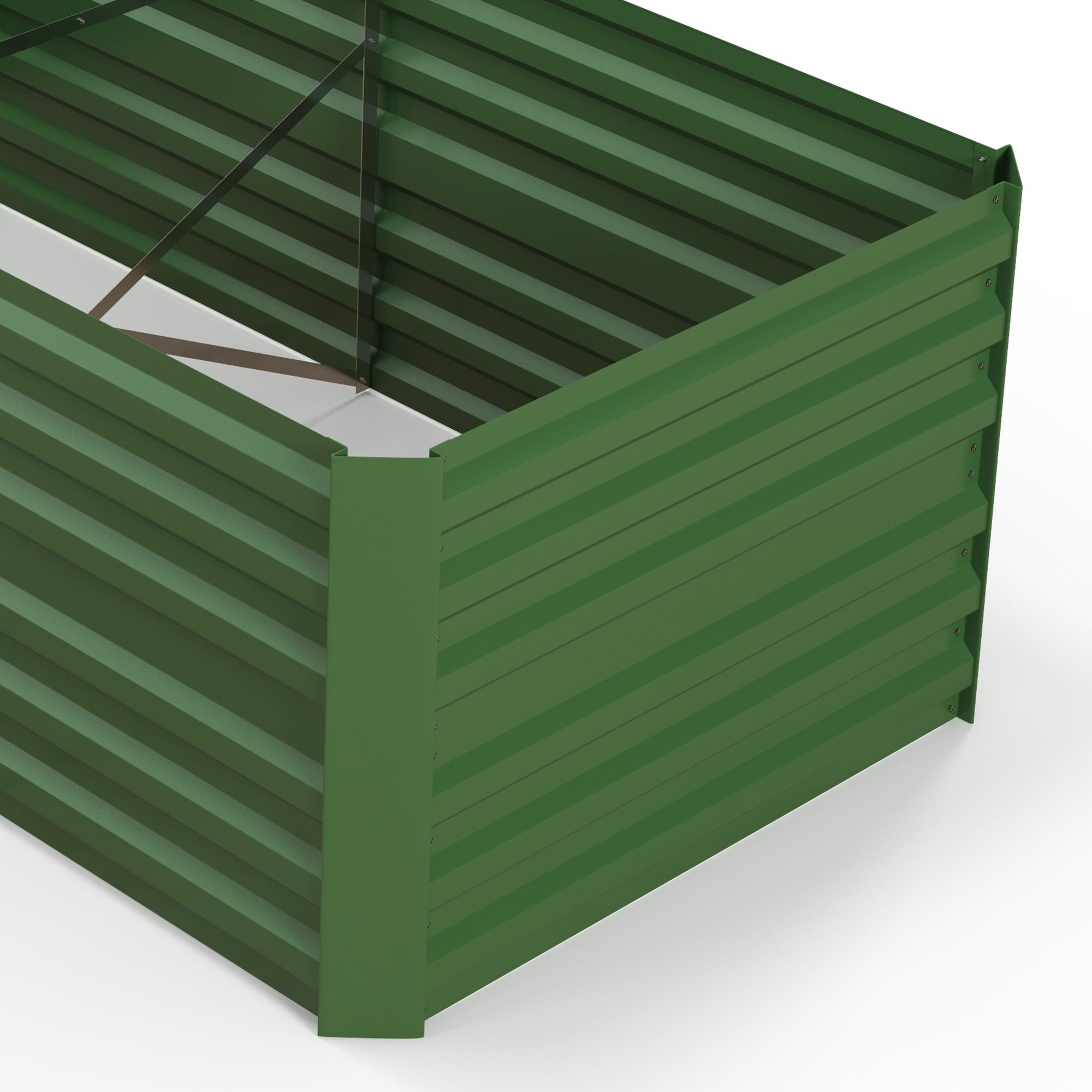 Steel Raised Garden Bed, Planting Bed Cold Frame Planter Box Stackable, Plant Box Planter Tub 180x90x60cm for Garden Balcony Terrace, Vegetable Bed for Flowers, Plants, Fruit