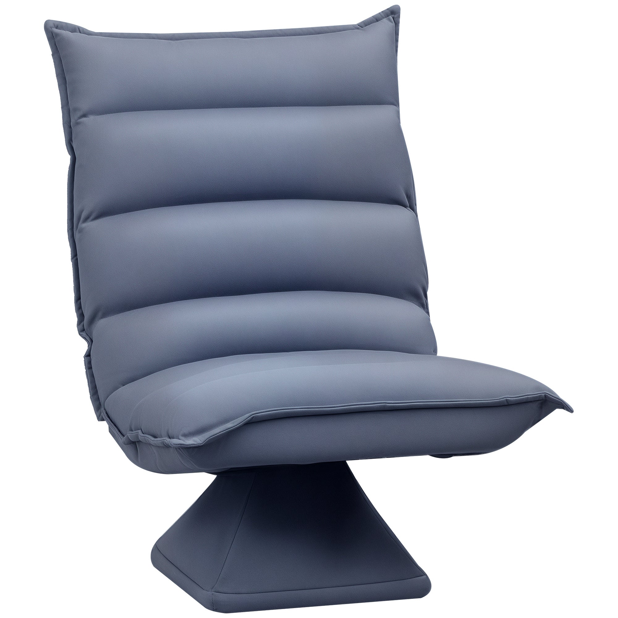 Floor Sofa Floor Chair with Adjustable Backrest, Rotating Meditation Chair, Recliner for Living Room, Office, Microfiber Cloth, Gray, 62 x 70 x 95 cm