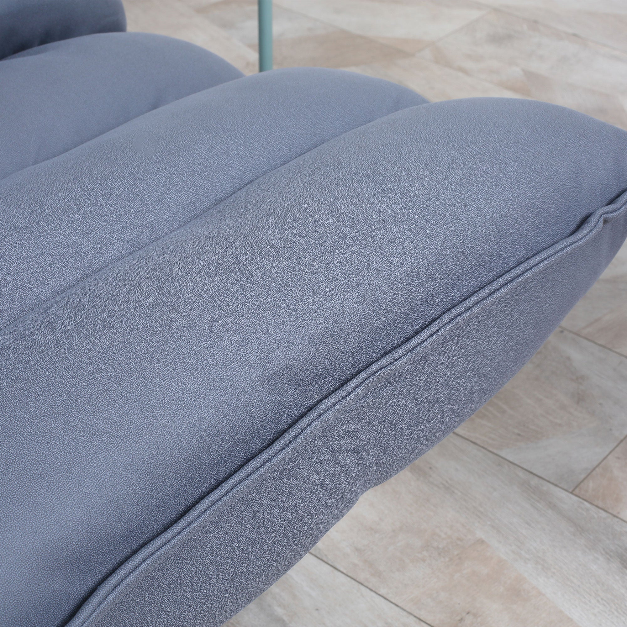 Floor Sofa Floor Chair with Adjustable Backrest, Rotating Meditation Chair, Recliner for Living Room, Office, Microfiber Cloth, Gray, 62 x 70 x 95 cm