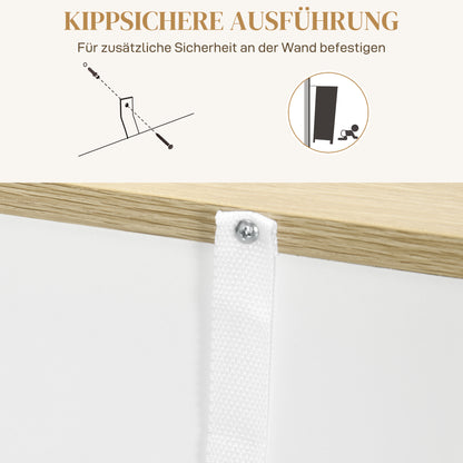 Sideboard Kitchen Cabinet with Drawer, 2 Doors, Adjustable Shelves, Buffet Cabinet Dresser for Kitchen, Living Room, Dining Room, 105 x 30 x 81.5 cm White