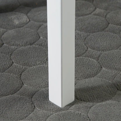 Set of 2 dining chairs made of solid wood, kitchen chairs in country style with crisscross backrest in white and oak