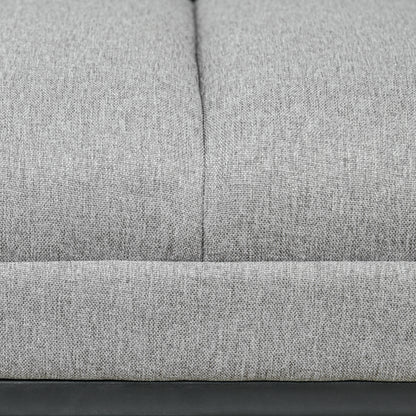 Upholstered Bench in Linen Look, Bed Bench with Steel Legs, Shoe Bench for Bedroom, Living Room, Hallway, up to 200 kg Load Capacity, 120 x 44 x 45.5 cm, Light Gray