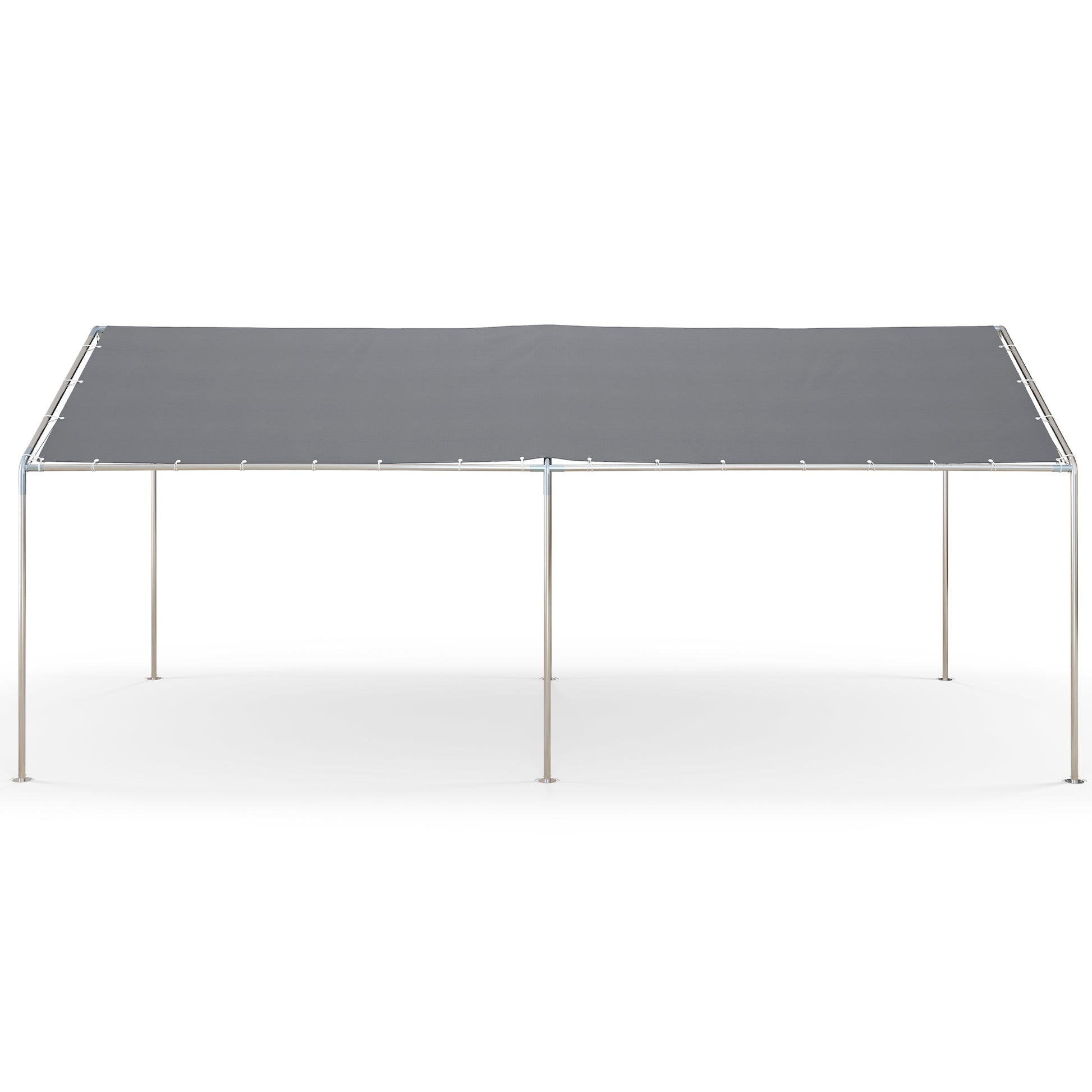 Outdoor Carport 3x6 m Car Garage Canopy for Car Waterproof with PE Fabric Canopy and Galvanized Steel Frame Gazebo Pavilion for Garden Patio Gray
