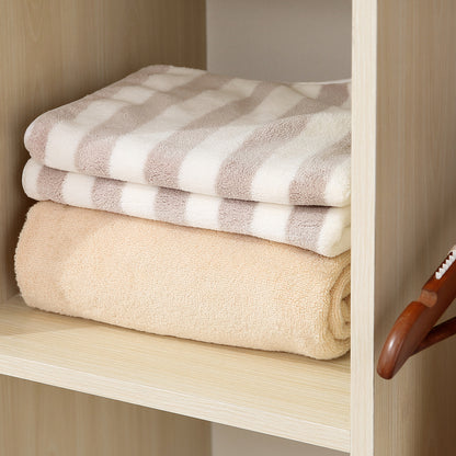 Mobile Storage Wardrobe Open Wardrobe Particle Board Light Oak Color