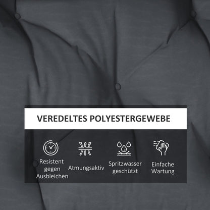 2 Seater Pallet Cushion 120cm x 60cm x 15cm Bench Cushion Seat Cushion with UV Protection Padded Waterproof Garden Bench Cushion for Bench Dark Gray