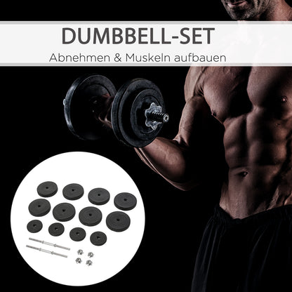 Dumbbell Set, Dumbbells Set with Weights, Adjustable 5kg Dumbbells, 1.5kg Dumbbells for Men and Women, Dumbbell Set for Home, Gym, Strength Training