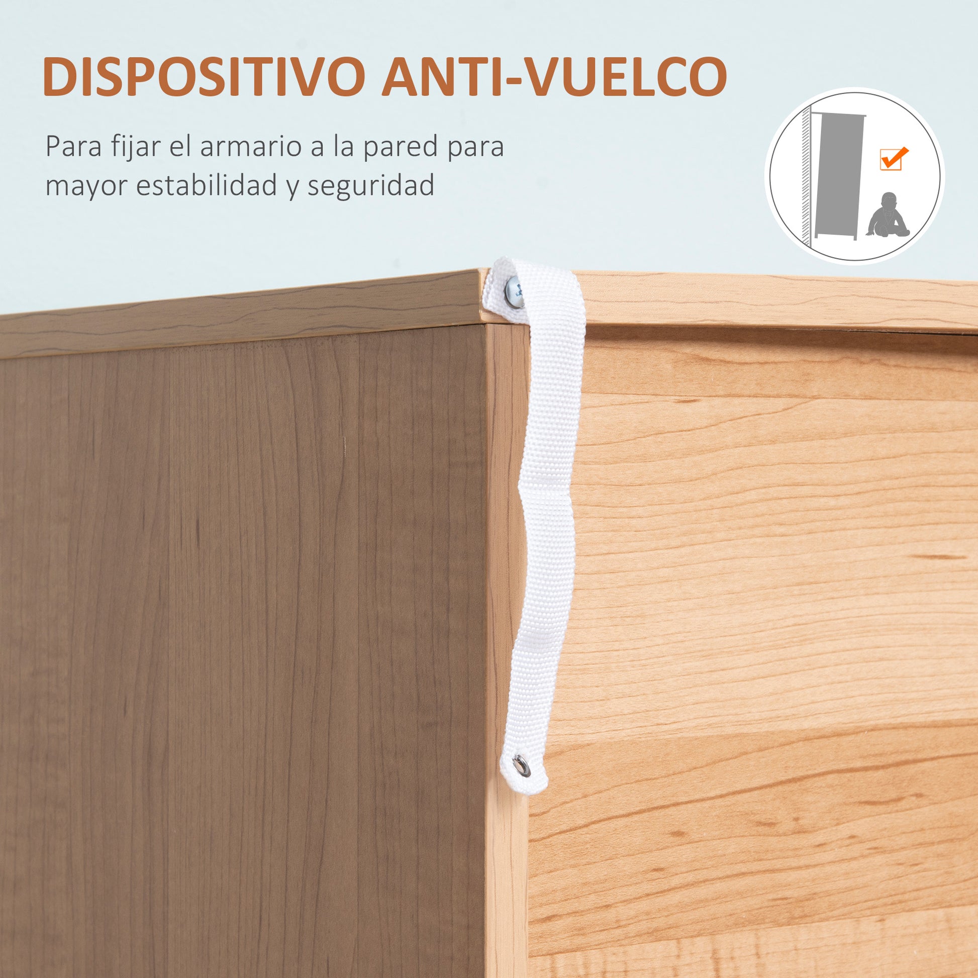 Wooden Chest of Drawers with 3 Drawers Tall Dresser Storage Cabinet Modern with Raised Legs for Bedroom Living Room 80x39x80 cm White and Natural