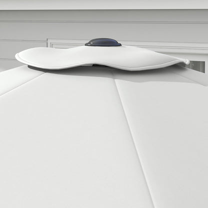 3m Umbrella Replacement Canopy White Outdoor Polyester Parasol Cover with Top Vent