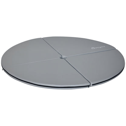 Foldable pole dance mat - pole dance mat - protection mat Ø 150 cm thickness 5 cm - gray plastic coating