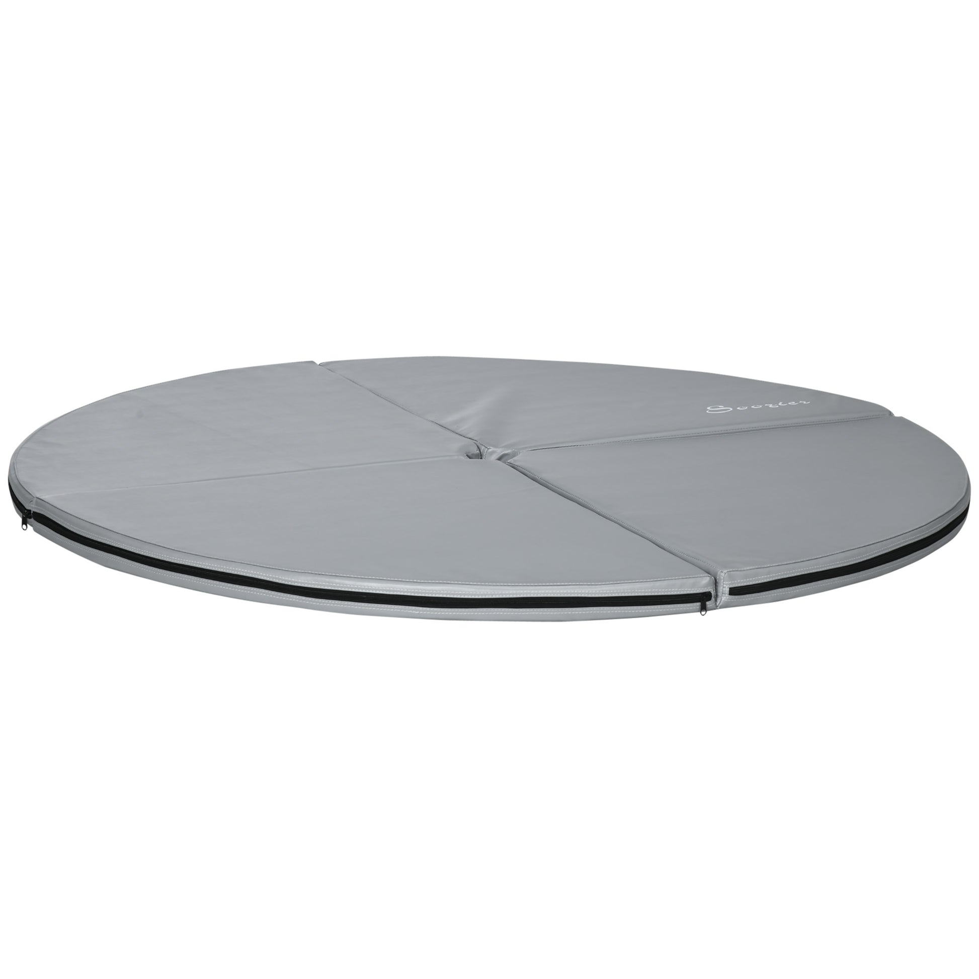 Foldable pole dance mat - pole dance mat - protection mat Ø 150 cm thickness 5 cm - gray plastic coating