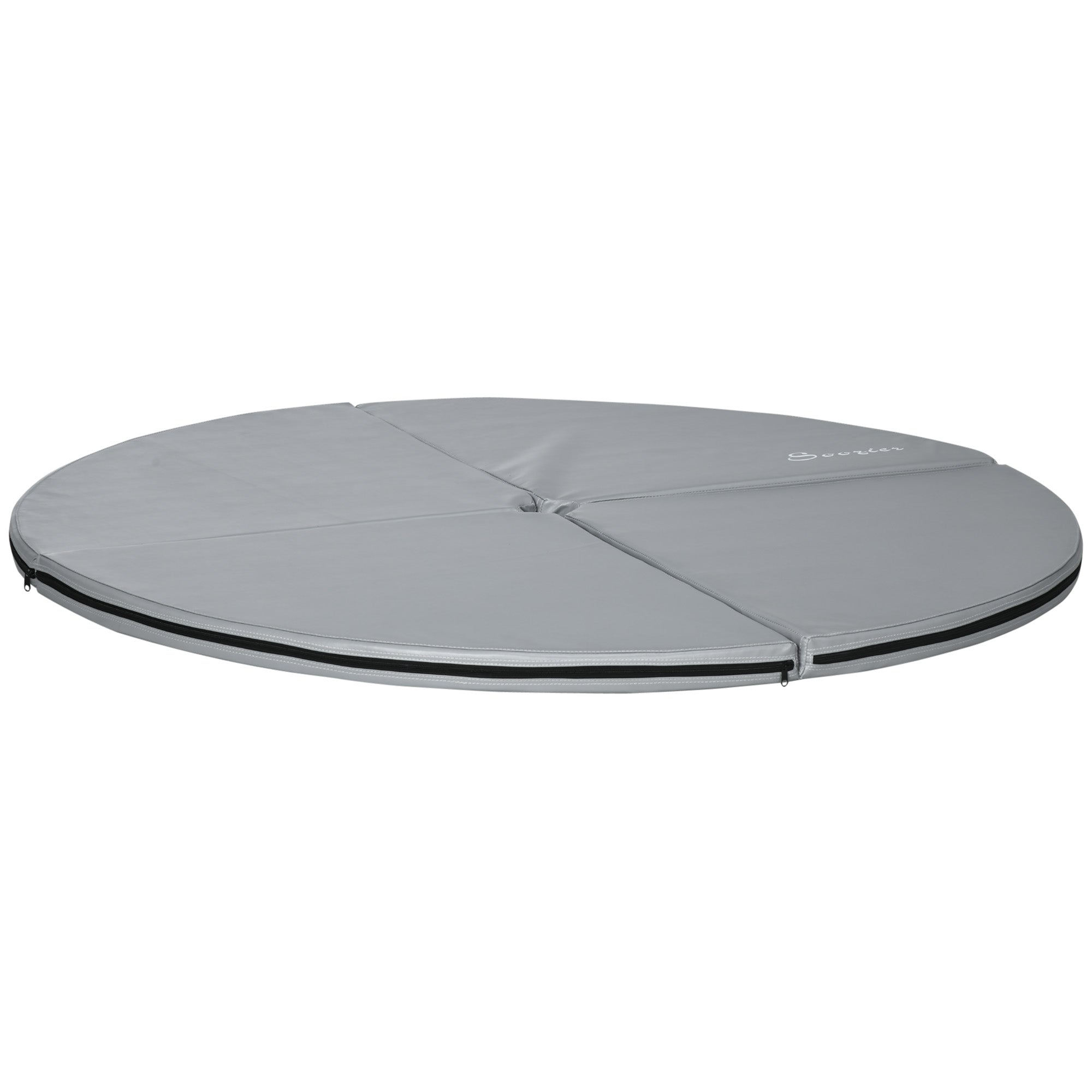 Foldable pole dance mat - pole dance mat - protection mat Ø 150 cm thickness 5 cm - gray plastic coating