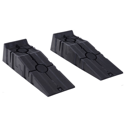 Plastic Loading Ramps for Cars, Access Ramps, 2 Pieces, 2.5 Ton Capacity, 91 x 30 x 21 cm, Black