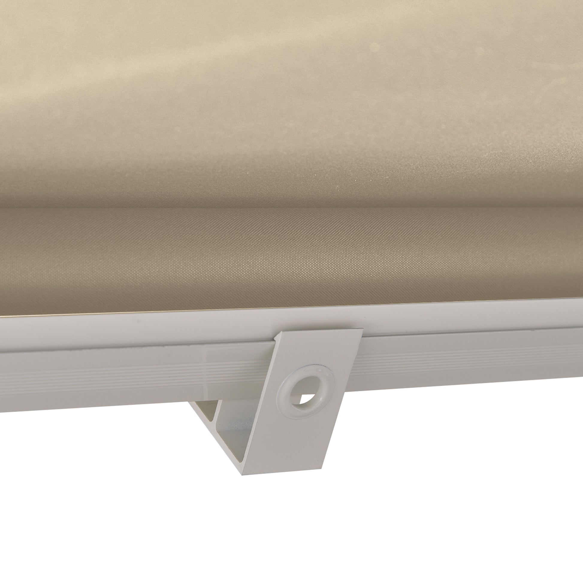 Manual Adjustable Tilt Aluminum Waterproof Polyester Awning 70W x 180D cm Beige