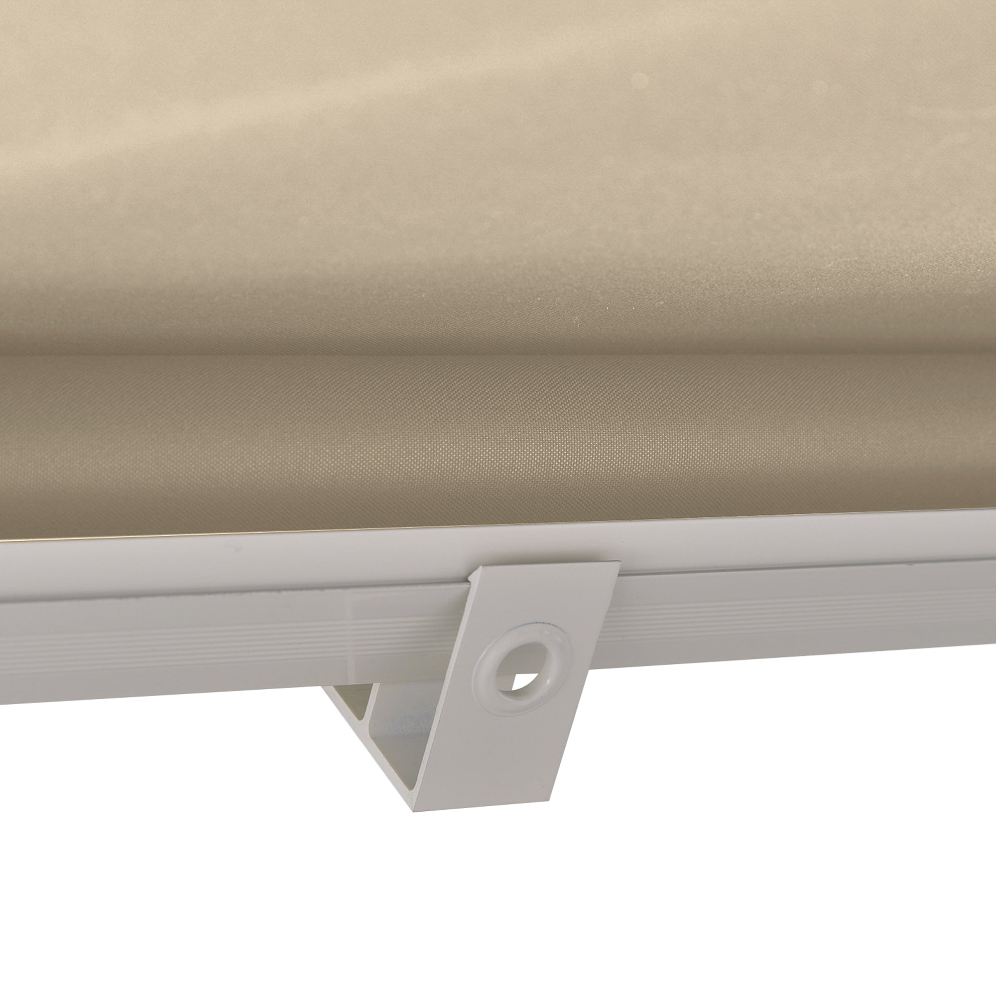 Manual Adjustable Tilt Aluminum Waterproof Polyester Awning 70W x 180D cm Beige