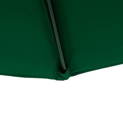 Half Umbrella - Balcony Umbrella 5 Metal Ribs 2.93 x 1.5 x 2.49 m High Density Polyester Green