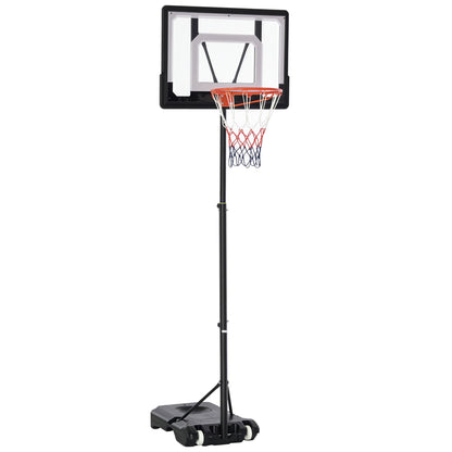 Basketball Stand with Wheels 83x55cm Backboard, Portable Basketball Hoop with Stand, adjustable Hoop Height 156 to 210 cm, Basketball System for Kids Teenagers, for Outdoor Use