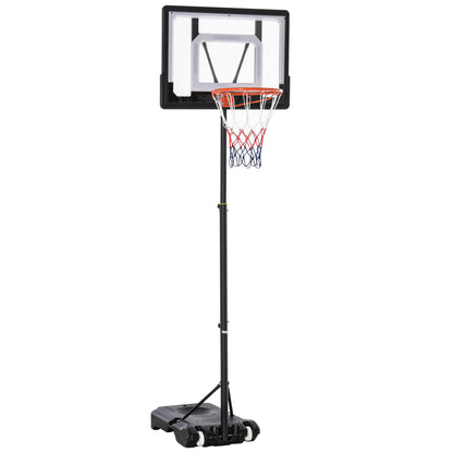 Basketball Stand with Wheels 83x55cm Backboard, Portable Basketball Hoop with Stand, adjustable Hoop Height 156 to 210 cm, Basketball System for Kids Teenagers, for Outdoor Use