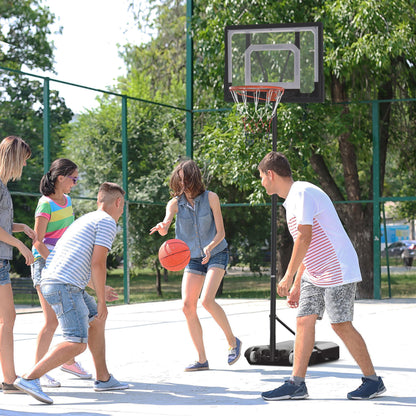 Basketball Stand with Wheels 83x55cm Backboard, Portable Basketball Hoop with Stand, adjustable Hoop Height 156 to 210 cm, Basketball System for Kids Teenagers, for Outdoor Use