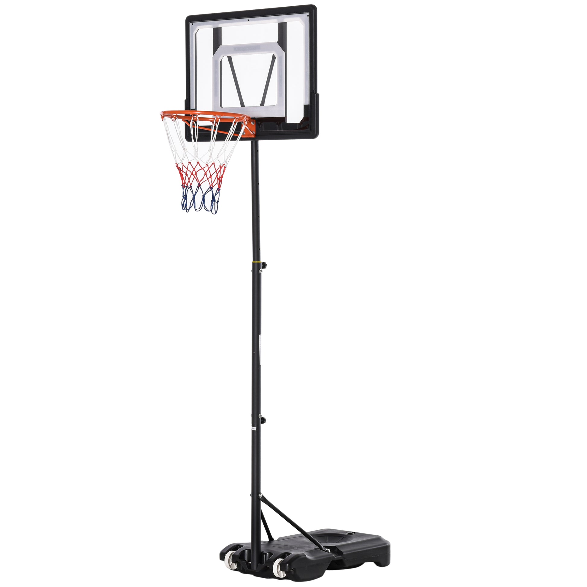 Basketball Stand with Wheels 83x55cm Backboard, Portable Basketball Hoop with Stand, adjustable Hoop Height 156 to 210 cm, Basketball System for Kids Teenagers, for Outdoor Use