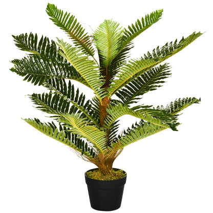 Artificial Palm Tree Plant 85 cm with 18 Large Realistic Leaves Pot Included