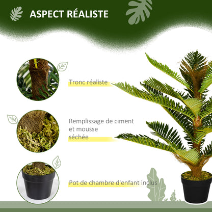 Artificial Palm Tree Plant 85 cm with 18 Large Realistic Leaves Pot Included