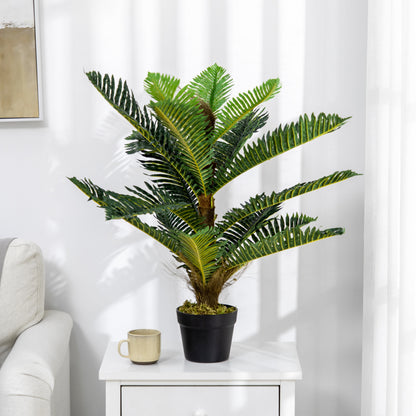 Artificial Palm Tree Plant 85 cm with 18 Large Realistic Leaves Pot Included