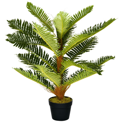 Artificial Palm Tree Plant 85 cm with 18 Large Realistic Leaves Pot Included