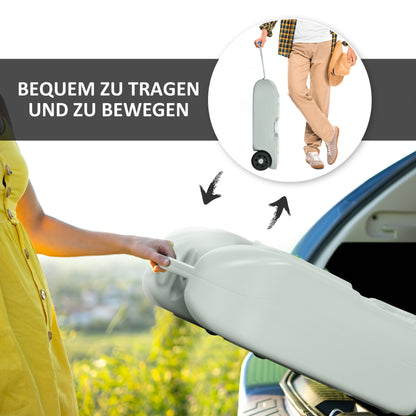 40 L Wastewater Roll Tank Wastewater Tank Motorhome Roll Tank with Handle, Camping Water Canister with Tap, Portable Multi-Purpose Canister, HDPE, Grey