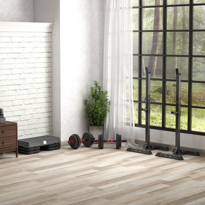 SPORTNOW Adjustable Height 3 Levels Aerobic Fitness Stepper 10/15/20 cm Non-Slip Plastic Surface, Gray