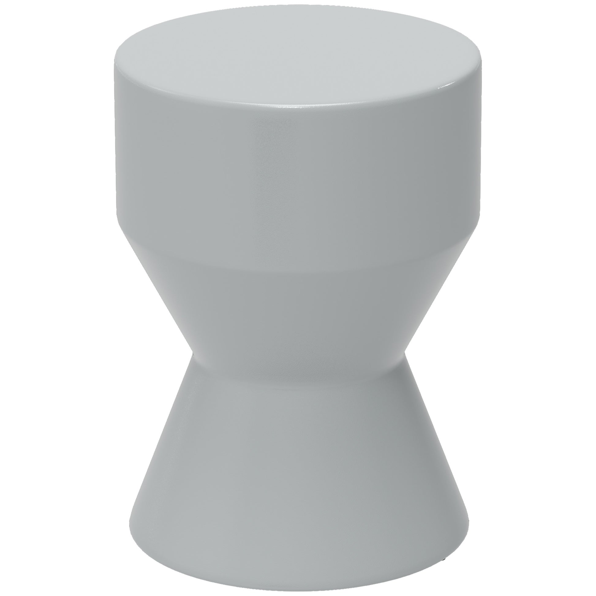 Ceramic Stool 120kg Capacity Ø33 x 45.5 cm Weatherproof Garden Stool in Hourglass Shape Side Table Plant Stand Footrest for Indoor Outdoor Camping Garden Balcony Light Gray