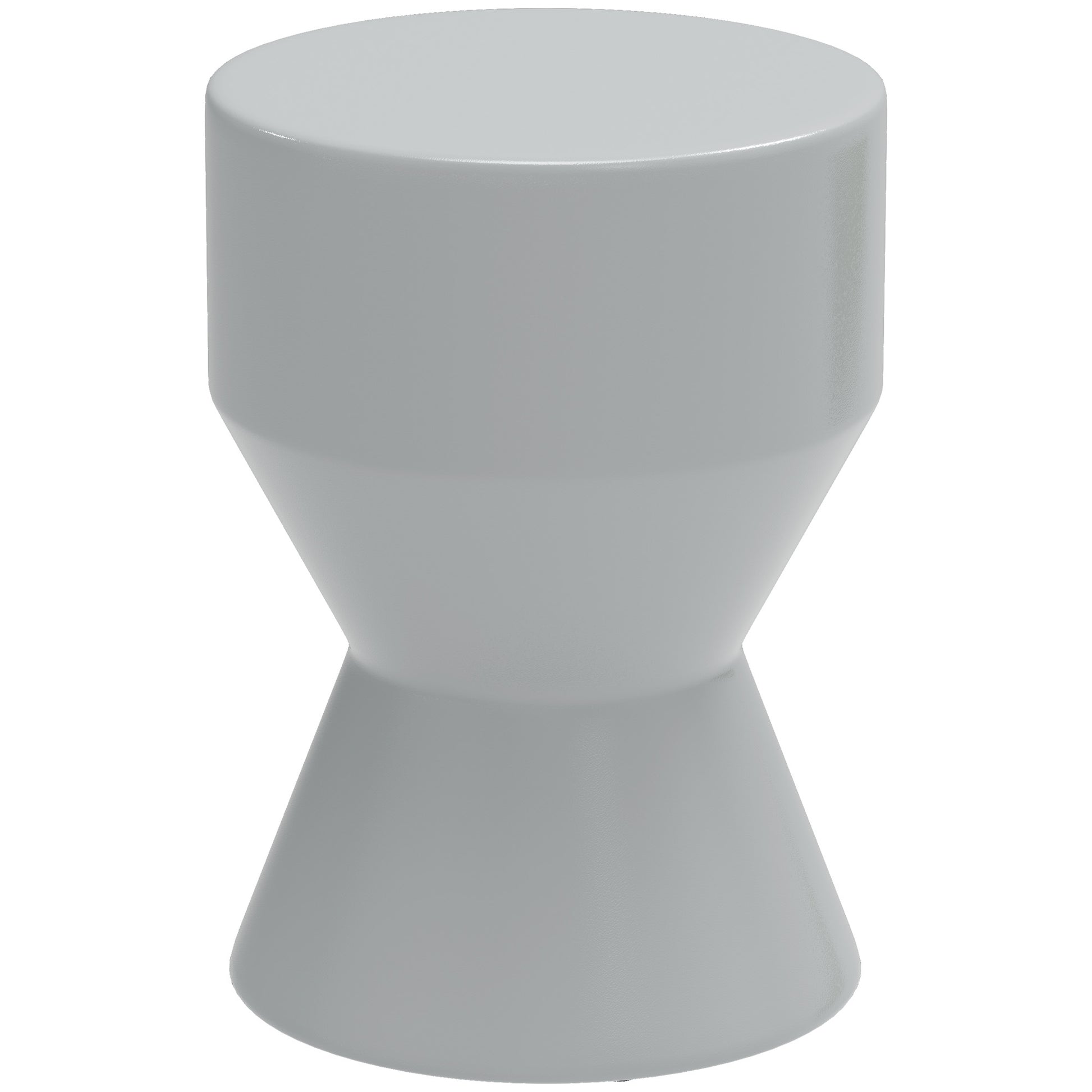 Ceramic Stool 120kg Capacity Ø33 x 45.5 cm Weatherproof Garden Stool in Hourglass Shape Side Table Plant Stand Footrest for Indoor Outdoor Camping Garden Balcony Light Gray