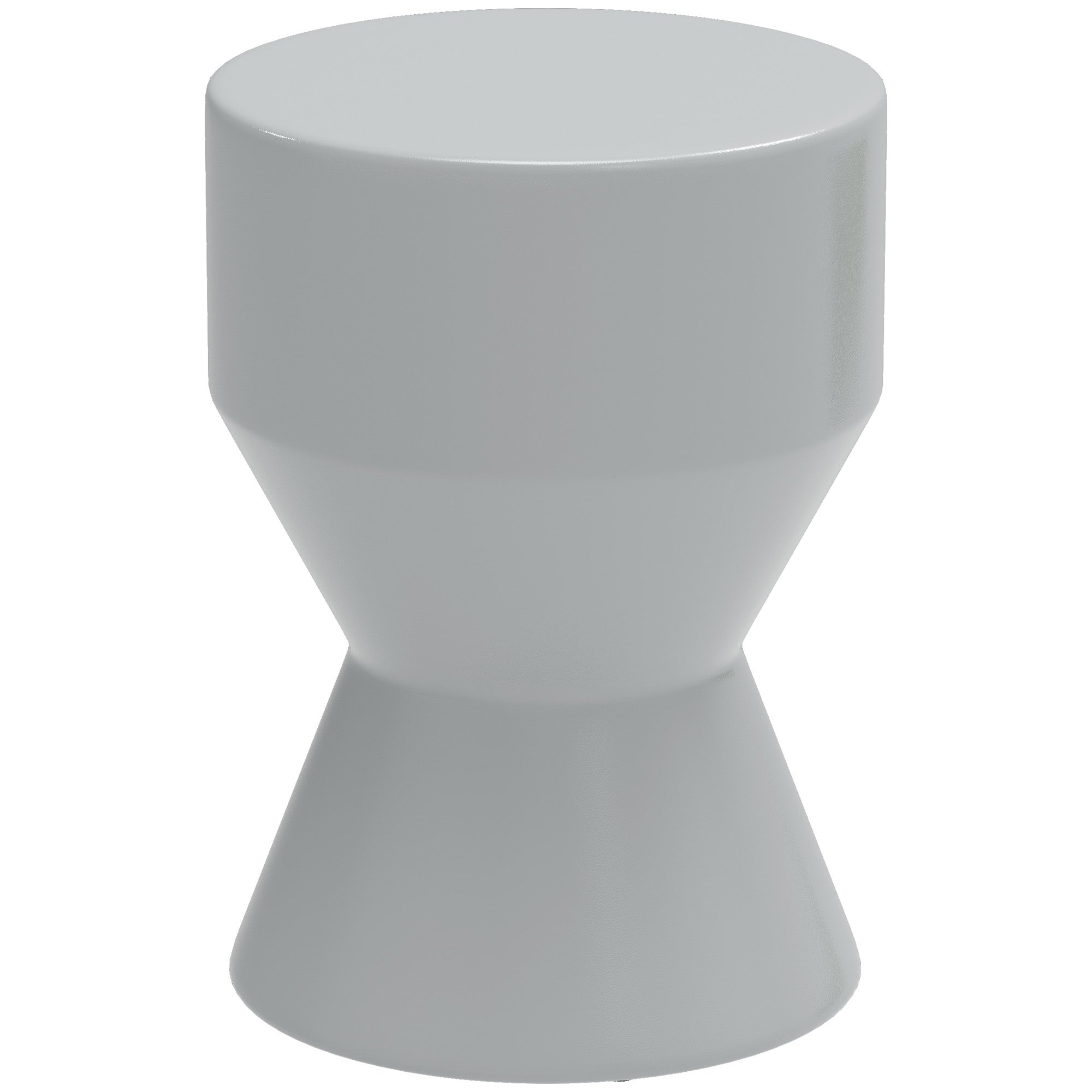 Ceramic Stool 120kg Capacity Ø33 x 45.5 cm Weatherproof Garden Stool in Hourglass Shape Side Table Plant Stand Footrest for Indoor Outdoor Camping Garden Balcony Light Gray