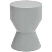 Ceramic Stool 120kg Capacity Ø33 x 45.5 cm Weatherproof Garden Stool in Hourglass Shape Side Table Plant Stand Footrest for Indoor Outdoor Camping Garden Balcony Light Gray