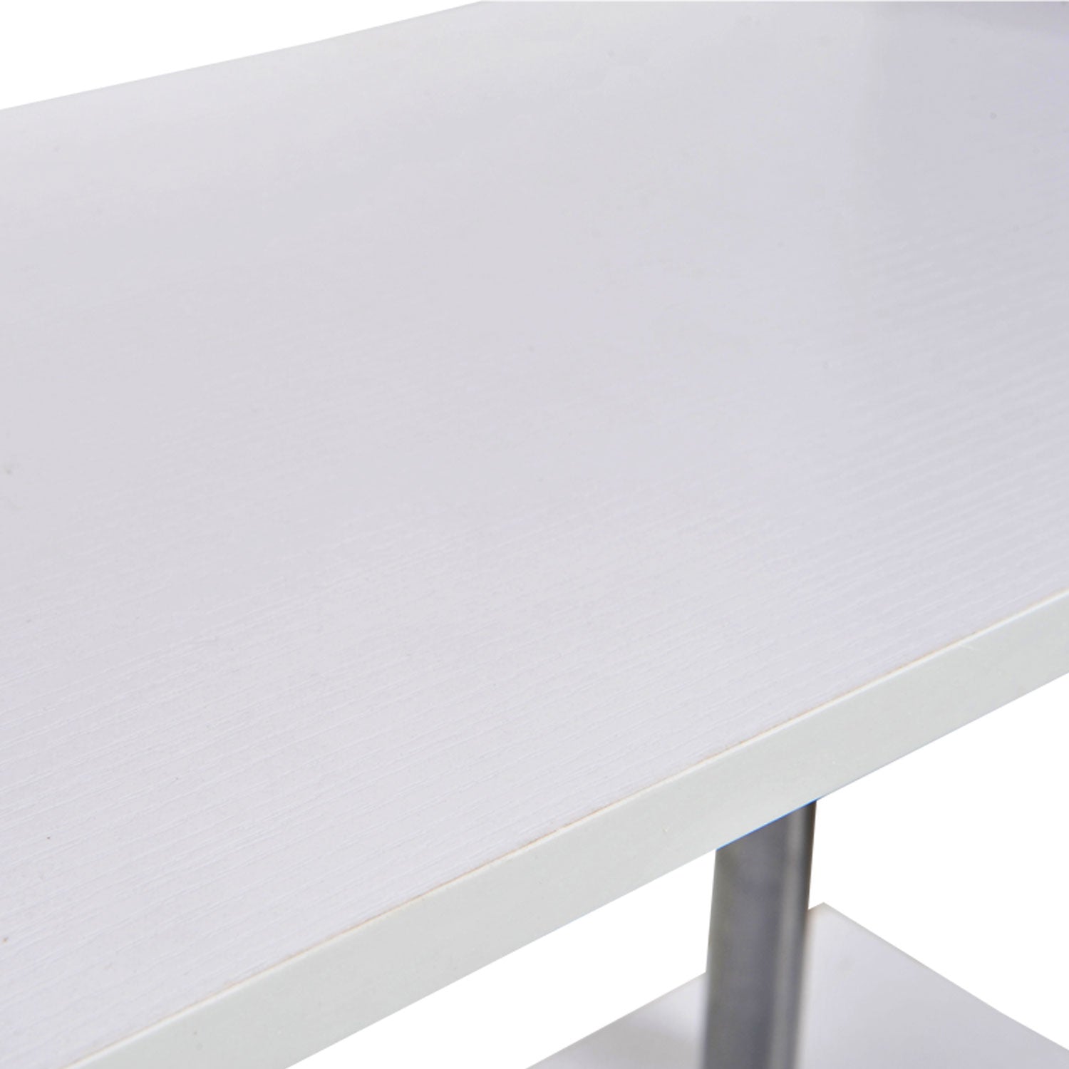 S-Shaped Bookshelf 4-Tier Bookcase Shelf Unit for Living Room Office Study 80x30x145 cm White