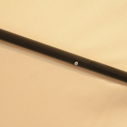 Garden Pavilion Gazebo Party Tent Weatherproof Tent with 4 Shelves Metal + Polyester Beige 2.98 x 2.98 m