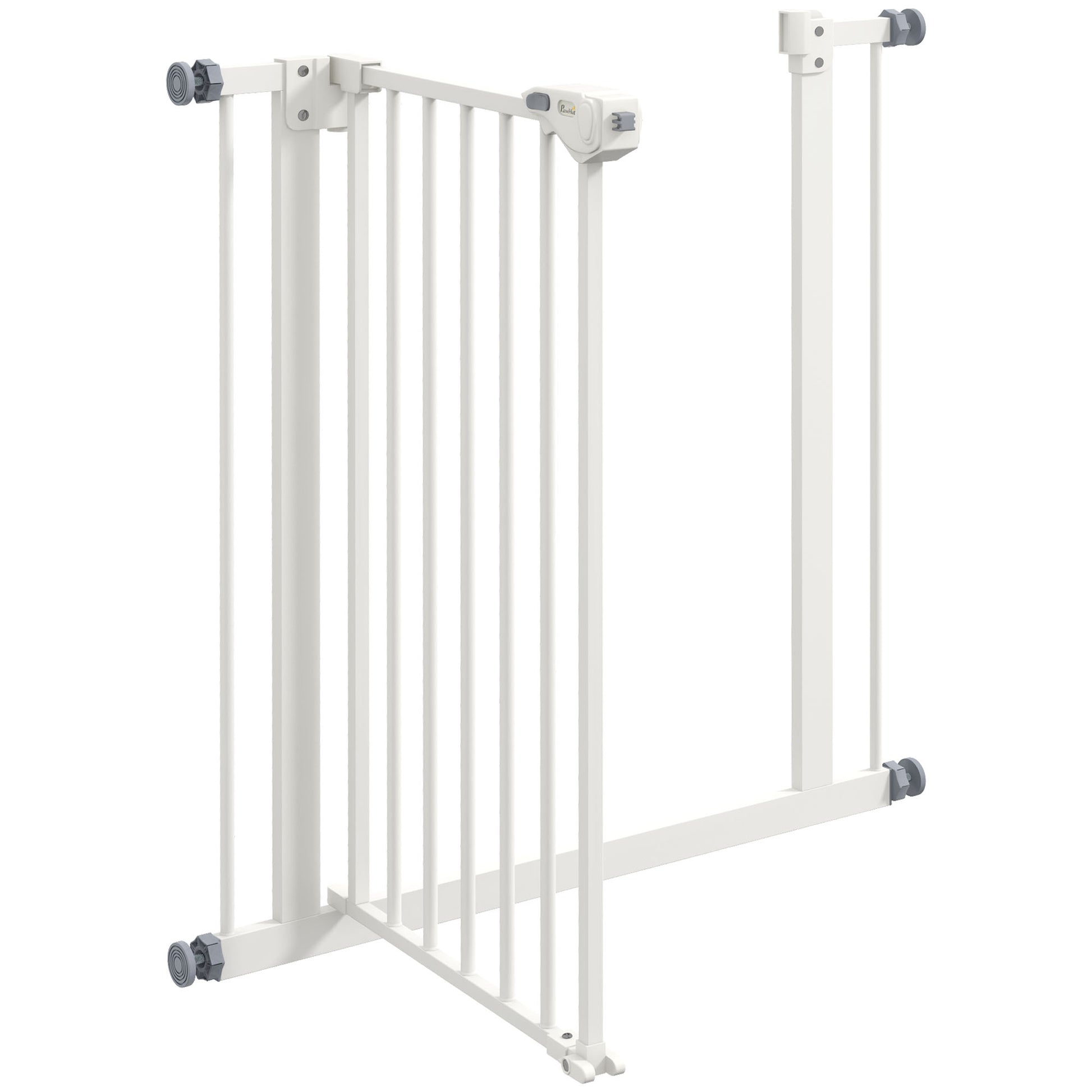 Door Guard Stair Guard Door Guard without Drilling Stair Guard for Widths 74-80 cm Swivel Metal White