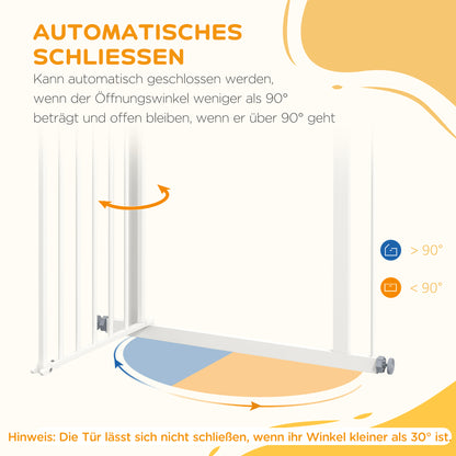 Door Guard Stair Guard Door Guard without Drilling Stair Guard for Widths 74-80 cm Swivel Metal White