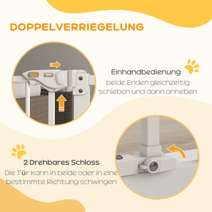 Door Guard Stair Guard Door Guard without Drilling Stair Guard for Widths 74-80 cm Swivel Metal White