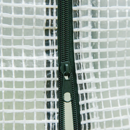 Small Garden Greenhouse Outdoor Greenhouse with Windows and Steel Frame Greenhouse for Growing Tomatoes Plants Flowers 200x76x168 cm White