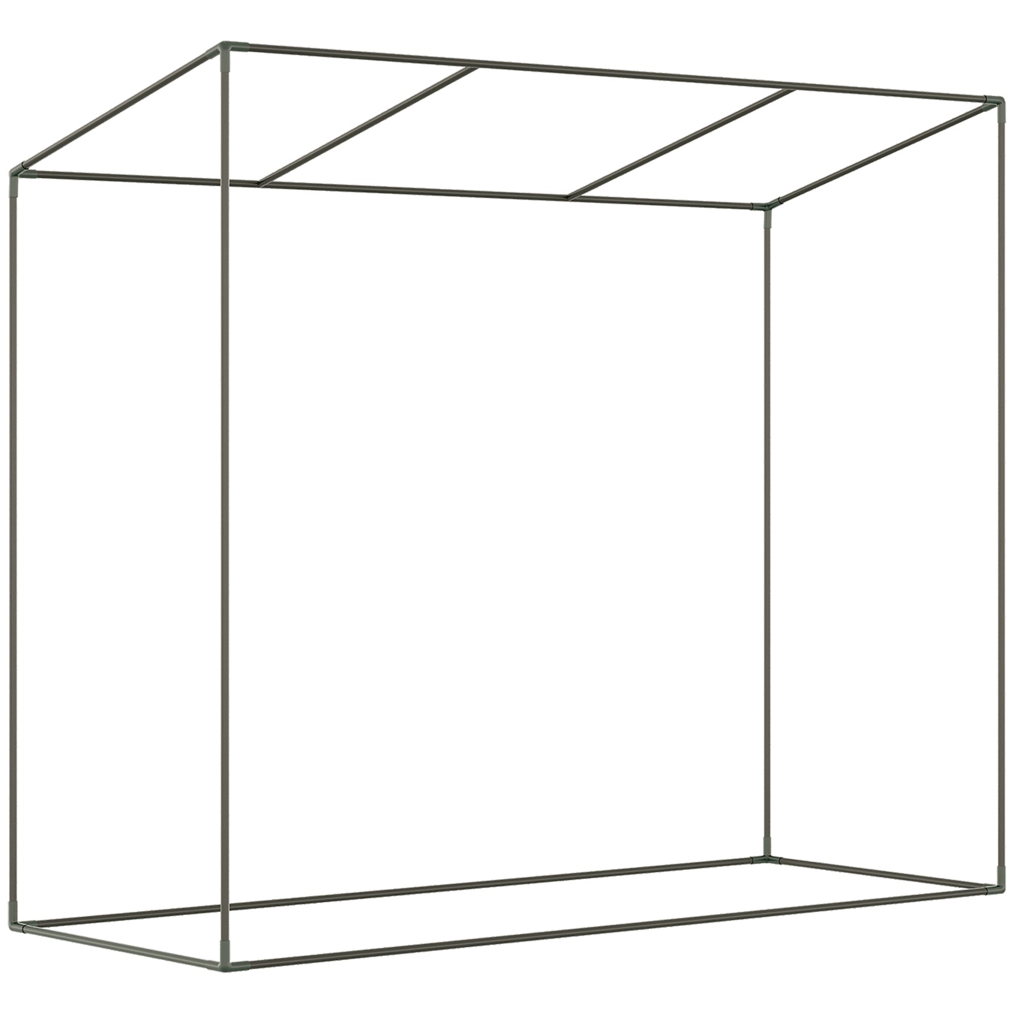 Small Garden Greenhouse Outdoor Greenhouse with Windows and Steel Frame Greenhouse for Growing Tomatoes Plants Flowers 200x76x168 cm White