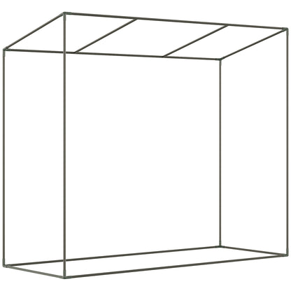 Small Garden Greenhouse Outdoor Greenhouse with Windows and Steel Frame Greenhouse for Growing Tomatoes Plants Flowers 200x76x168 cm White