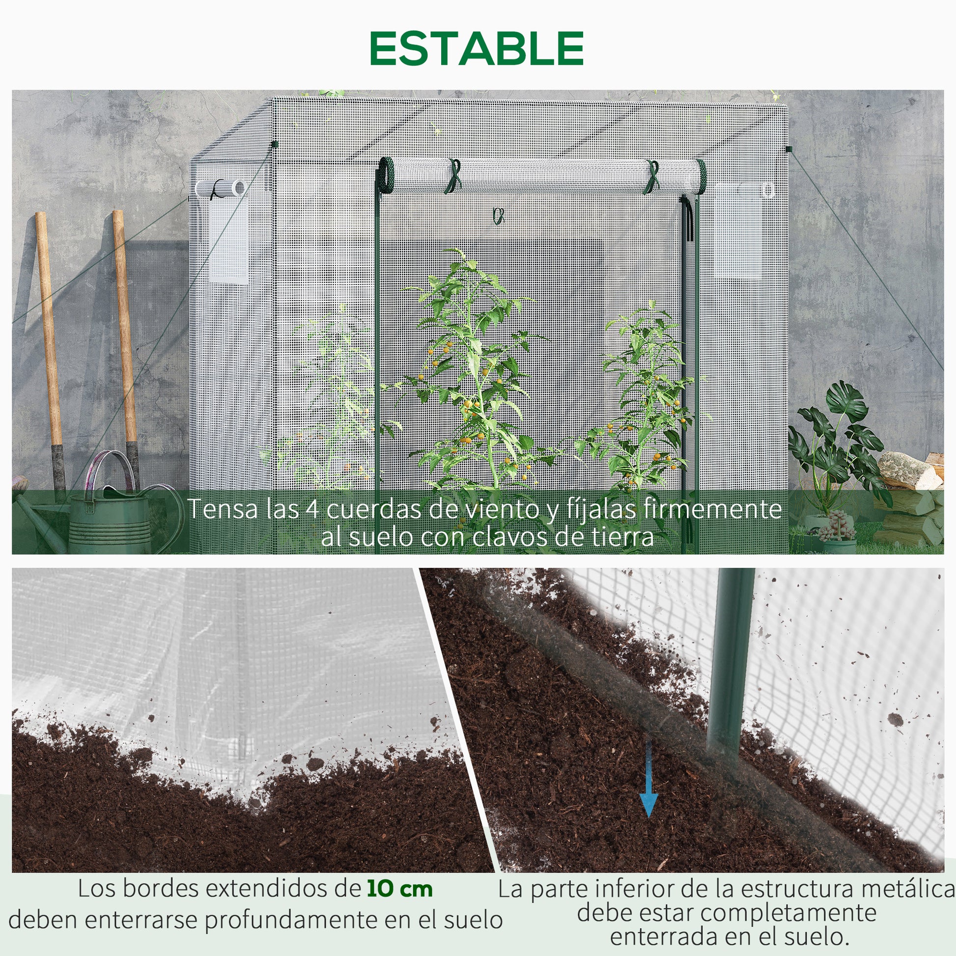 Small Garden Greenhouse Outdoor Greenhouse with Windows and Steel Frame Greenhouse for Growing Tomatoes Plants Flowers 200x76x168 cm White