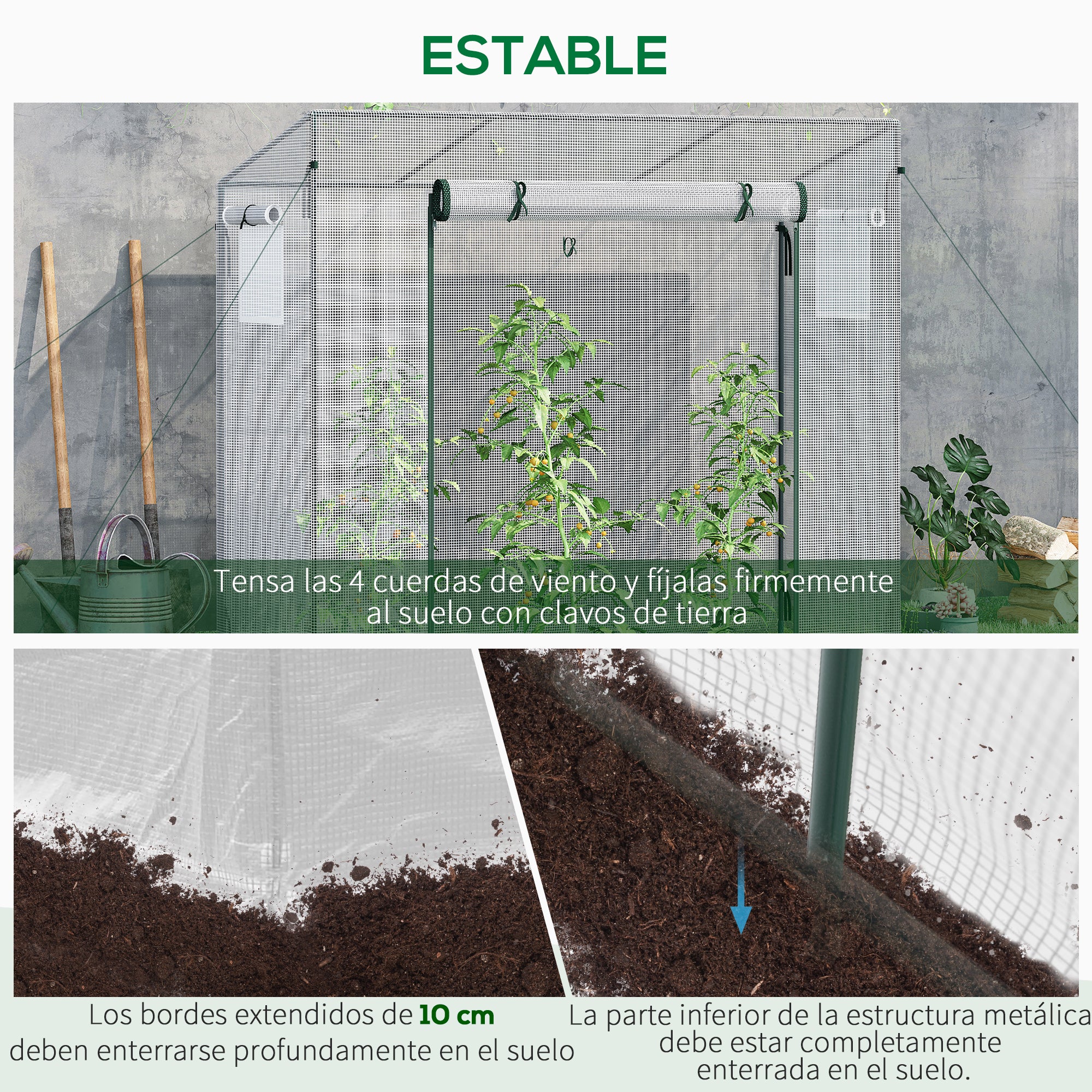 Small Garden Greenhouse Outdoor Greenhouse with Windows and Steel Frame Greenhouse for Growing Tomatoes Plants Flowers 200x76x168 cm White
