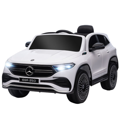 Kids Electric Car Mercedes-Benz EQA 12V Battery-Powered Car with Remote Control Music Horn Speed 3-8 km/h for Kids 3-8 Years White 111.5x69x52.5 cm
