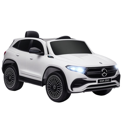 Kids Electric Car Mercedes-Benz EQA 12V Battery-Powered Car with Remote Control Music Horn Speed 3-8 km/h for Kids 3-8 Years White 111.5x69x52.5 cm