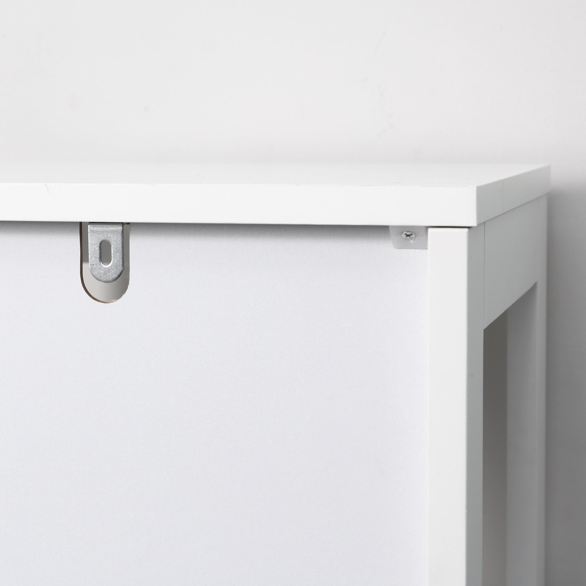 5-Tier Bathroom Floor Shelf Storage Stand for Kitchen Living Room Bedroom Modern Style Anti-Tip 30 kg Capacity 30x30x140 cm White