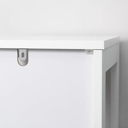 5-Tier Bathroom Floor Shelf Storage Stand for Kitchen Living Room Bedroom Modern Style Anti-Tip 30 kg Capacity 30x30x140 cm White