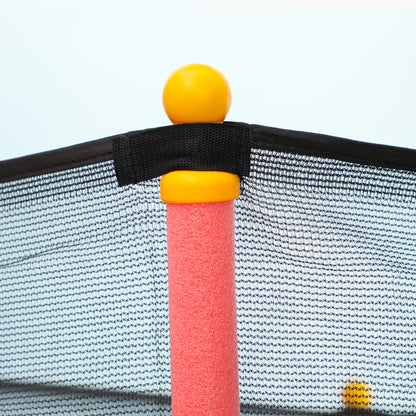 Kids Trampoline Ø163.5 cm, Indoor Trampoline with Safety Net Edge Cover Bungee, Children's Trampoline up to 50 kg, for Kids 3-10 years Red