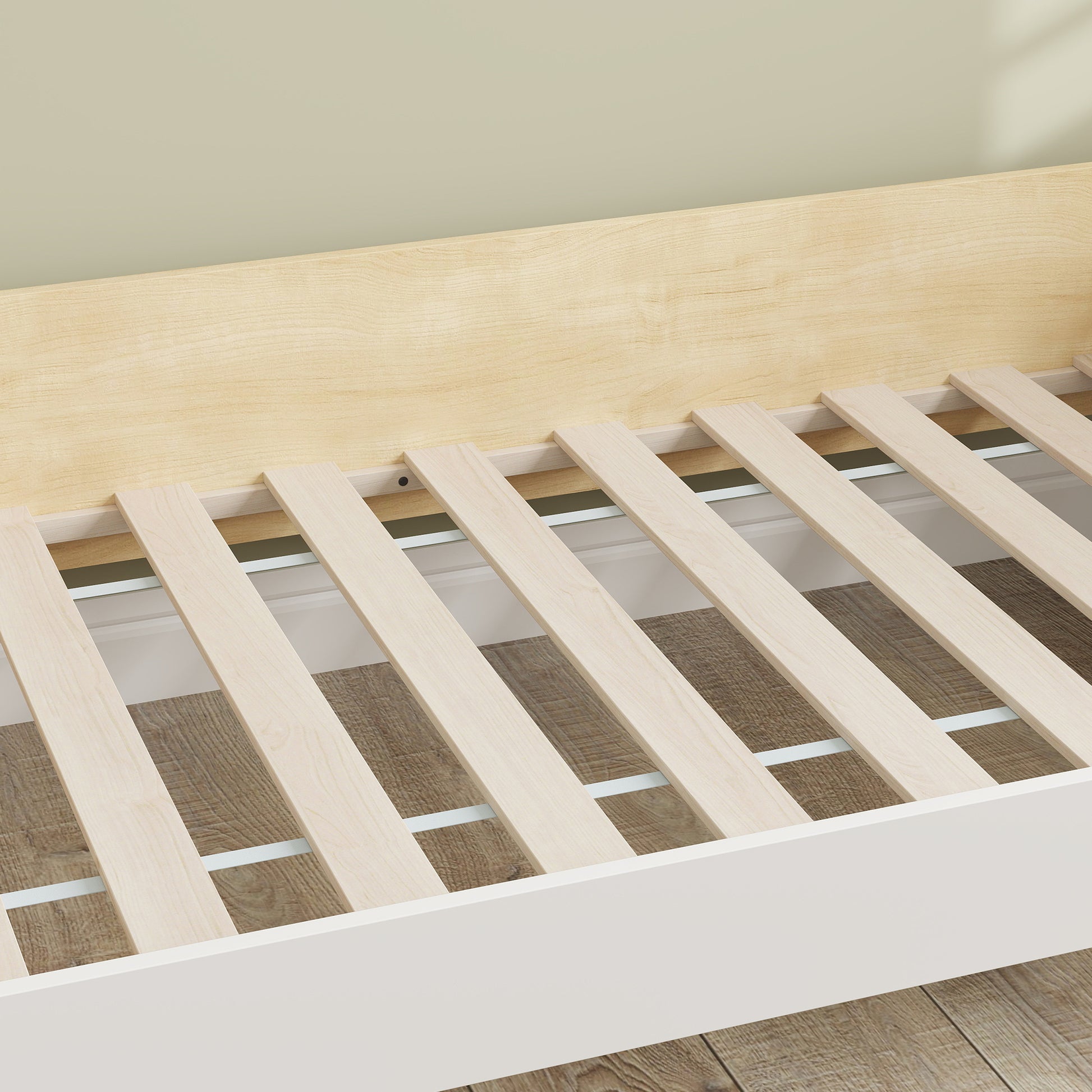 Children's Bed for +3 Years Old 140x70 cm Wooden Children's Bed Load 80 kg for Bedroom White and Natural